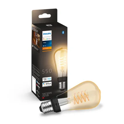 Ampoule LED à filament intelligente Philips Hue E27 7W