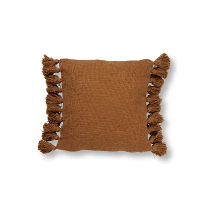 Coussin Floches tabac 45x45cm