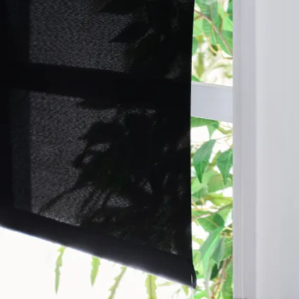 Baseline rolgordijn lichtdoorlatend zwart 60x175cm 2
