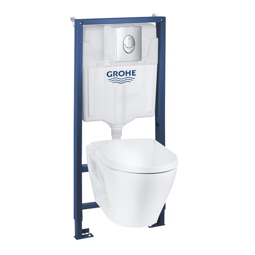Grohe inbouwreservoir set Serel | Soft-close toiletzitting | Randloos toiletpot