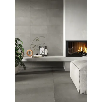 Wand- en vloertegel Loft Grigrio - Keramiek - Grijs - 100x100cm - Pakketinhoud 2m² 2