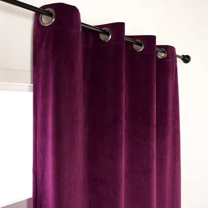 Rideau velours avec œillets Cheverny violet 140x250cm 2