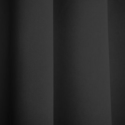 Rideau occultant fronceur noir 140 x 260 cm