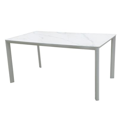 Table de jardin Central Park Ciotat aluminium/gris 160x90cm