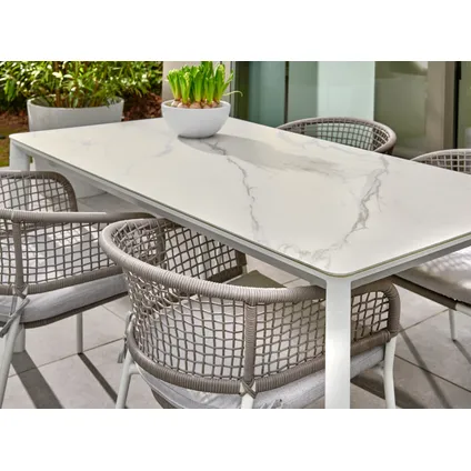 Table de jardin Central Park Ciotat aluminium/gris 160x90cm 17