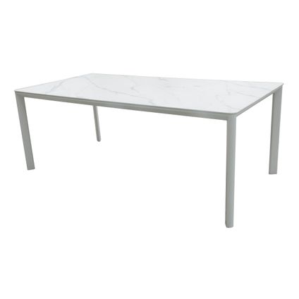 Table de jardin Central Park Ciotat céramique verre/aluminium 205x100x75cm