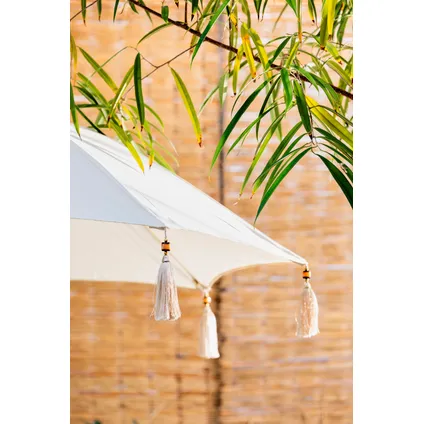Central Park strandparasol Ibiza staal wit 2m 3