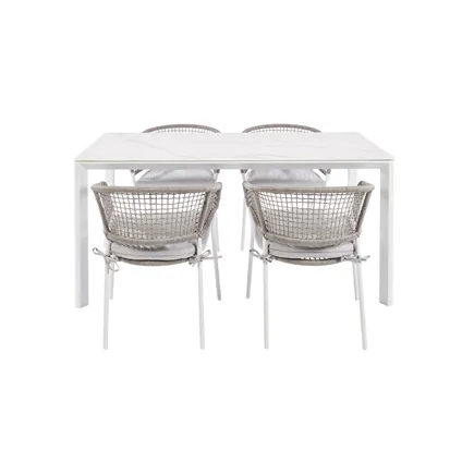 Chaise de jardin Central Park Ciotat aluminium/osier gris clair 5
