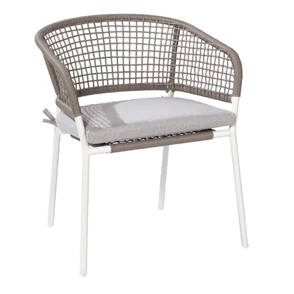 Chaise de jardin Central Park Ciotat aluminium/osier gris clair 7