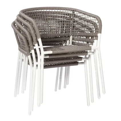 Chaise de jardin Central Park Ciotat aluminium/osier gris clair 8