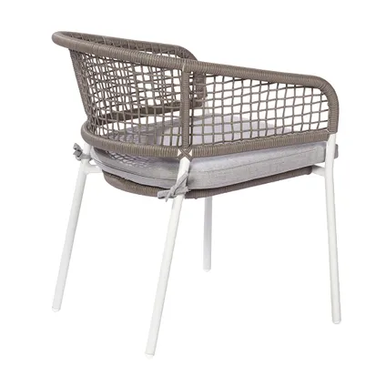 Chaise de jardin Central Park Ciotat aluminium/osier gris clair 10