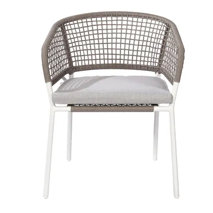 Chaise de jardin Central Park Ciotat aluminium/osier gris clair 12