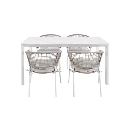 Chaise de jardin Central Park Ciotat aluminium/osier gris clair 14