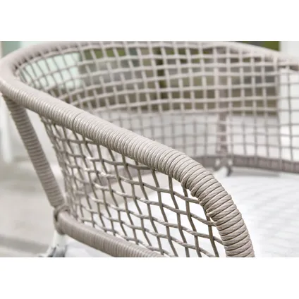 Chaise de jardin Central Park Ciotat aluminium/osier gris clair 17