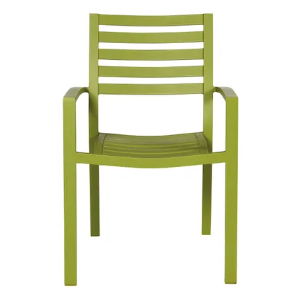 Chaise de jardin Central Park empilable en aluminium vert olive 61,5x57,5x85,5cm 2
