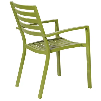 Chaise de jardin Central Park empilable en aluminium vert olive 61,5x57,5x85,5cm 4