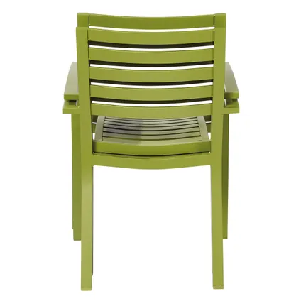 Chaise de jardin Central Park empilable en aluminium vert olive 61,5x57,5x85,5cm 8