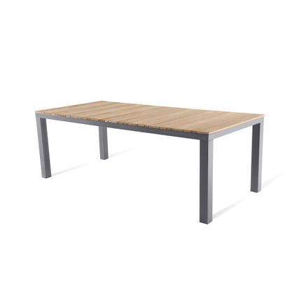 Table de jardin Central Park Limoux teck/aluminium 215x100cm