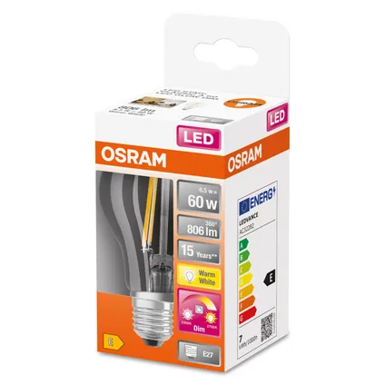 Ampoule LED Osram ST Plus Glow Dim lumière blanche chaude réglable E27 6,5W 4