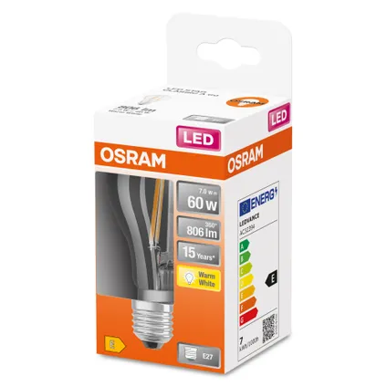 Osram ledlamp Retrofit Classic A warm wit E27 6,5W 3