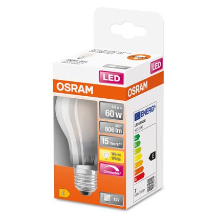 Ampoule LED Osram Retrofit Classic A gradable blanc chaud E27 8,5W