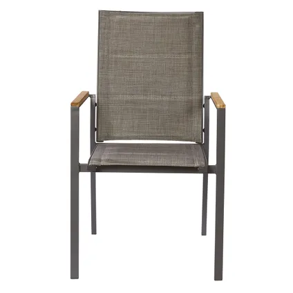Chaise de jardin Central Park Banyuls aluminium/bois de teck 66,5x55,5x93cm 3