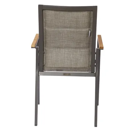 Chaise de jardin Central Park Banyuls aluminium/bois de teck 66,5x55,5x93cm 9