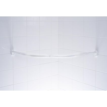 Barre pour rideau de douche quart de rond Ridder Ø25mm 90x90cm blanc aluminium