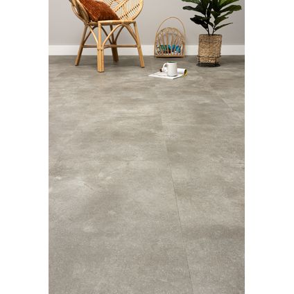 CanDo PVC-vloer Feel tegel XL beton grijs 6mm 1,64m²