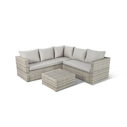 Central Park Alea loungeset taupe staal/canvas 3 delig