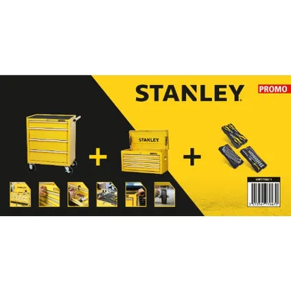 Vroeg favoriete minstens Stanley gereedschapskar + gereedschapskoffer