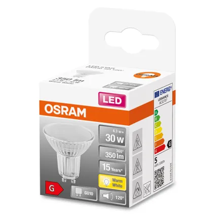Ampoule LED à réflecteur Osram Star Par16 blanc chaud GU10 4,3W 2