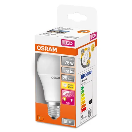 Osram ledlamp Star Motion Sensor Classic A warm wit E27 10W  4