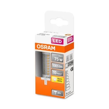Ampoule LED Osram Line blanc chaud R7s 8,2W 2