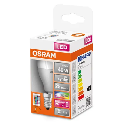 Osram ledlamp Retrofit RGBW dimbaar warm wit E14 4,9W 4