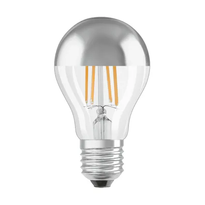 Ampoule LED Retrofit Classic A Mirror gradable blanc chaud E27 6,5W