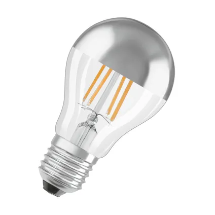 Ampoule LED Retrofit Classic A Mirror gradable blanc chaud E27 6,5W 3