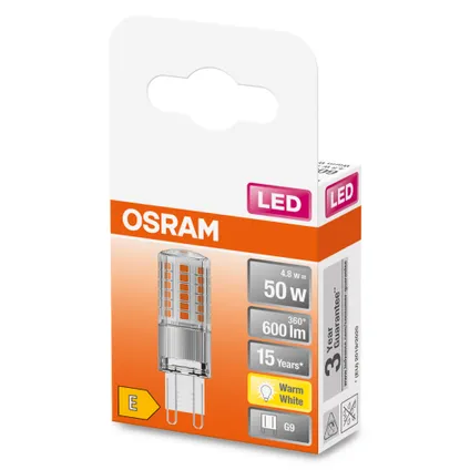 Ampoule LED Osram Pin blanc chaud G9 4,8W 2