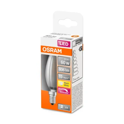Osram ledlamp Retrofit Classic B dimbaar warm wit E14 5,5W 2