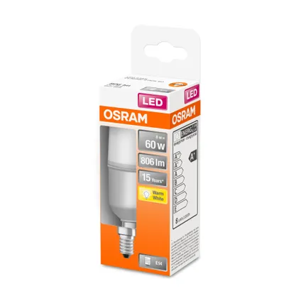 Ampoule LED Osram Star Stick blanc chaud E14 8W 2