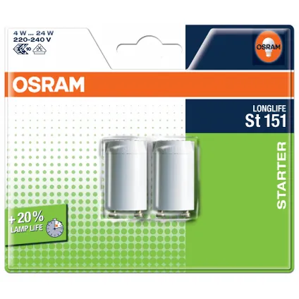 Starter Osram 151 Longlife SERIE pour  230V AC 2pcs. 2