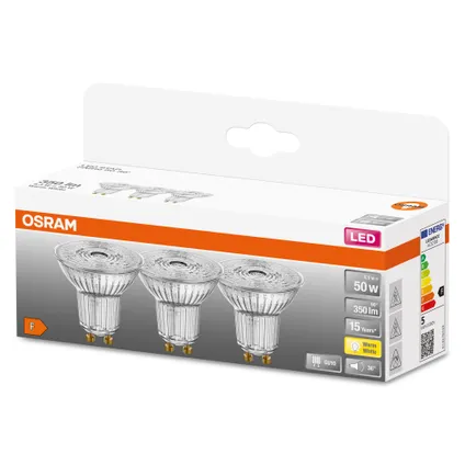 Ampoule LED à réflecteur Osram Star Par16 blanc chaud GU10 4,3W 3pcs.
