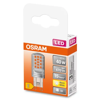 Ampoule LED Osram Pin blanc chaud G9 4,2W 4