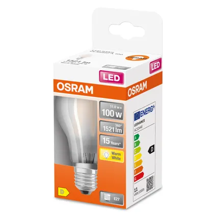 Ampoule LED Osram Retrofit Classic A blanc chaud E27 11W 4