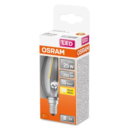 Osram ledlamp Retrofit Classic B warm wit E14 2,5W 2