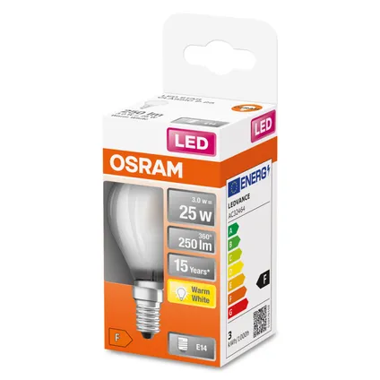 Ampoule LED Osram Retrofit Classic P blanc chaud E14 2,5W 4