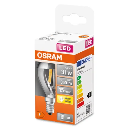 Osram ledlamp Retrofit Classic P Mirror warm wit E14 4W 2