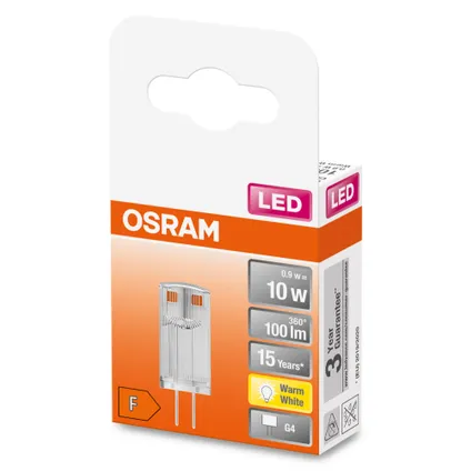 Ampoule LED Osram Pin blanc chaud G4 0,9W 2