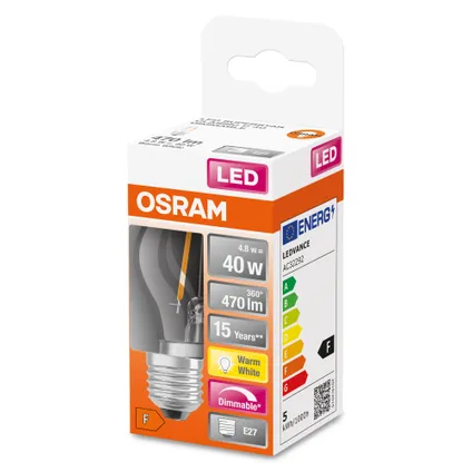 Osram ledfilamentlamp Retrofit Classic P dimbaar warm wit E27 4,8W 5
