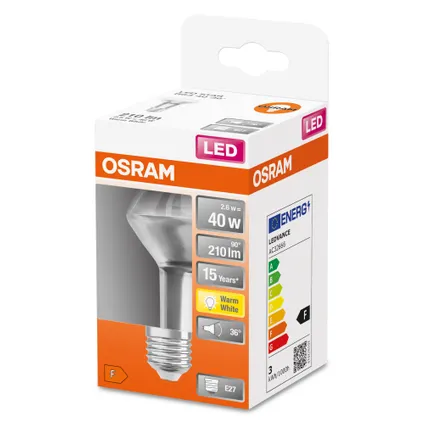 Ampoule LED à réflecteur Osram Star R63 blanc chaud E27 2,6W 2